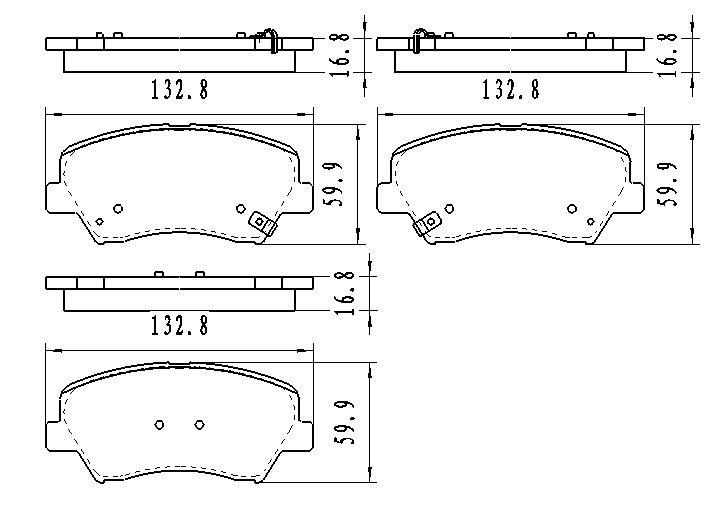 BRAKE PADS SET FRONT CERAMIC
