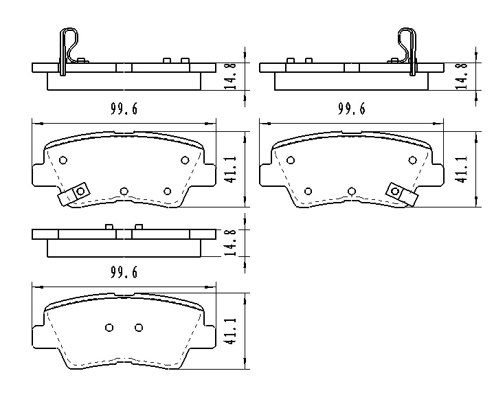 BRAKE PADS SET REAR CERAMIC