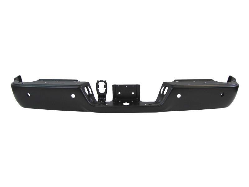 BUMPER FACE BAR REAR PTM BLACK WITH PARK ASSIST SENSOR WITHOUT DUAL EXHAUST