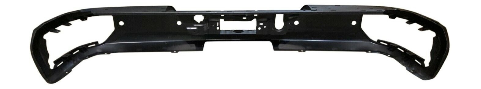 BUMPER FACE BAR REAR STEEL BLACK PTM WITH BLIND SPOTS SINGLE EXHAUST - Image 2