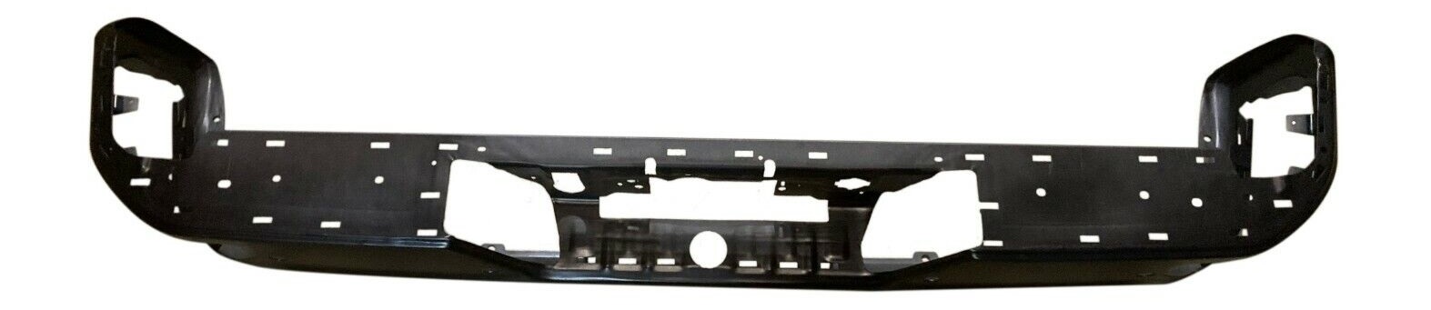 BUMPER FACE BAR REAR STEEL BLACK PTM WITH BLIND SPOTS SINGLE EXHAUST - Image 3