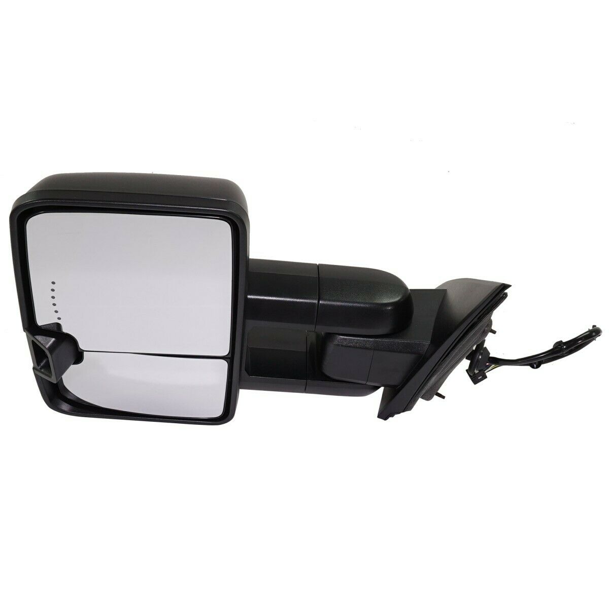 DOOR MIRROR LEFT SIDE POWER HEATED TOW TYPE WITH SIDE MARKER/IN-GLASS TURN SIGNAL/CARGO SPOTLIGHT