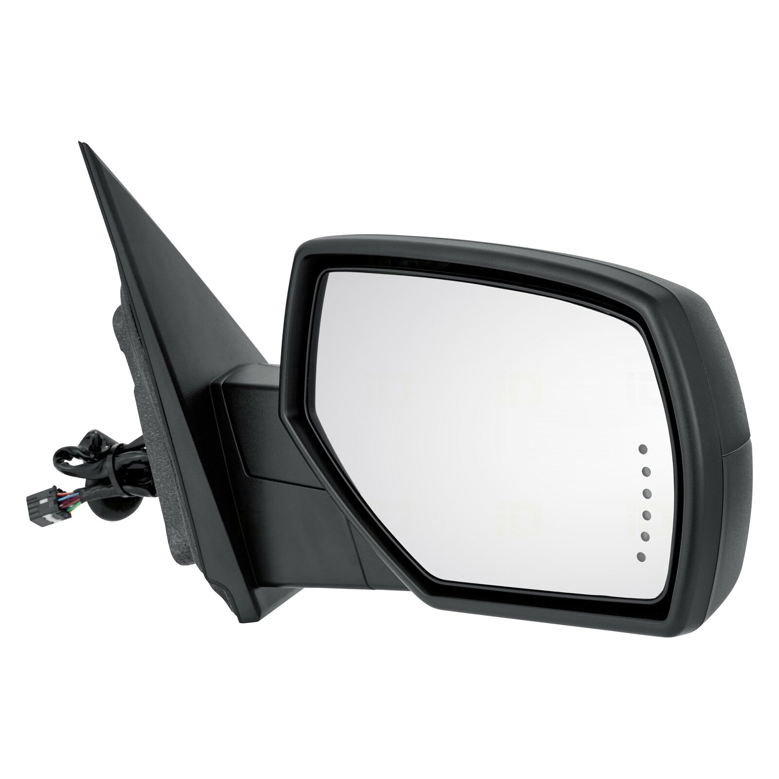 DOOR MIRROR LEFT SIDE POWER TEXTURED HEATED STD TYPE WITH SIGNAL/MEMORY/PUDDLE LAMP POWER FOLD