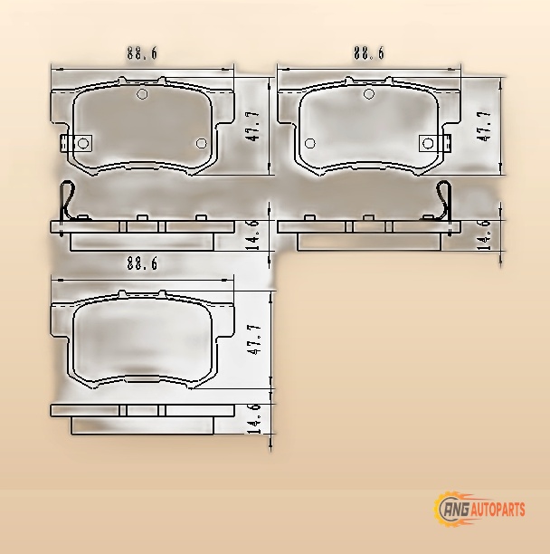 BRAKE PADS SET REAR CERAMIC
