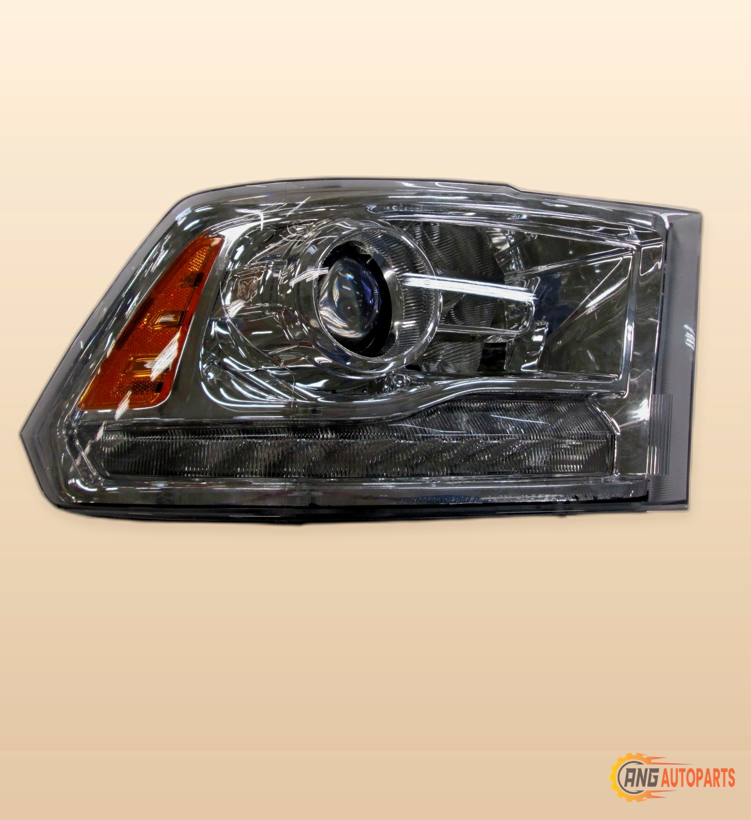 HEAD LAMP RIGHT SIDE HALOGEN PROJECTOR CHROME BEZEL CAPA